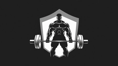Powerlifting silhouette design file showing detailed black weightlifter pattern on clean background