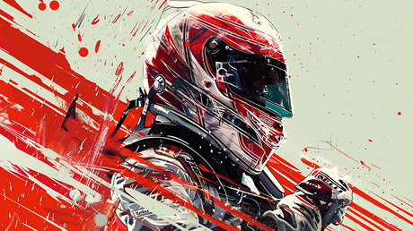 Racing helmet wallpaper design file showing detailed pattern and rich color palette