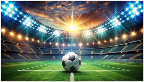 Football stadium design file showing detailed night lights and arena view pattern