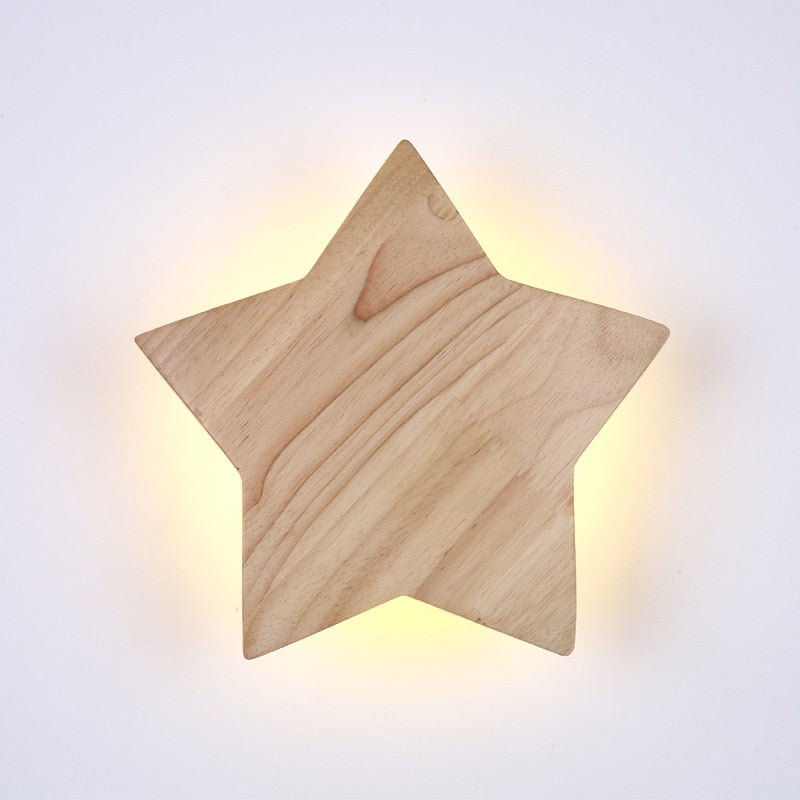 Star Wall Light  Natural Wood LED Design - Product detail 5