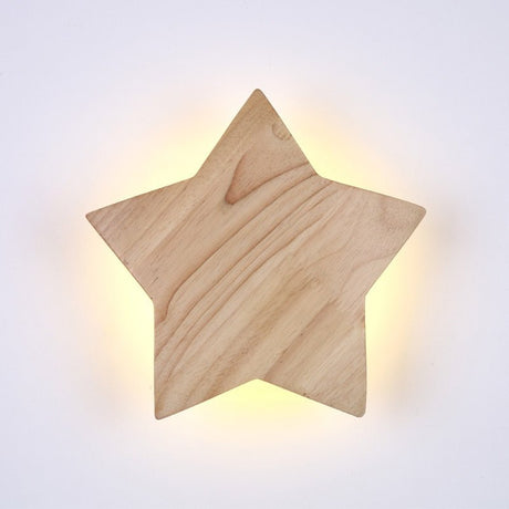 Star Wall Light  Natural Wood LED Design - Product detail 5