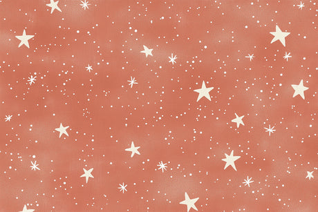 Design file showing terracotta star pattern with delicate golden constellation details