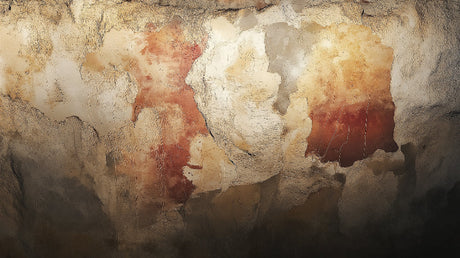 Ancient fresco terracotta stone wall design file showing textured pattern and rich earth tones