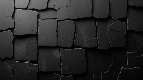 Black 3D stone wall pattern design file showing detailed texture and shadows