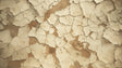 Cracked stone effect wallpaper in modern living room showing textured beige pattern creating depth and warmth
