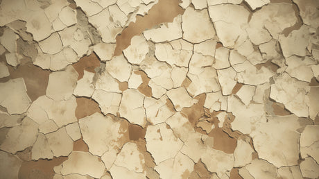 Cracked stone effect wallpaper in modern living room showing textured beige pattern creating depth and warmth