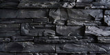 Black slate stone wallpaper design file showing textural details and natural pattern