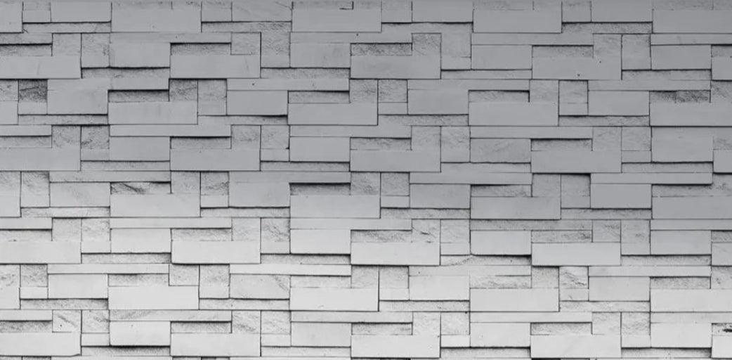 Design file showing detailed grey stone block pattern with 3D effect and shadow detail