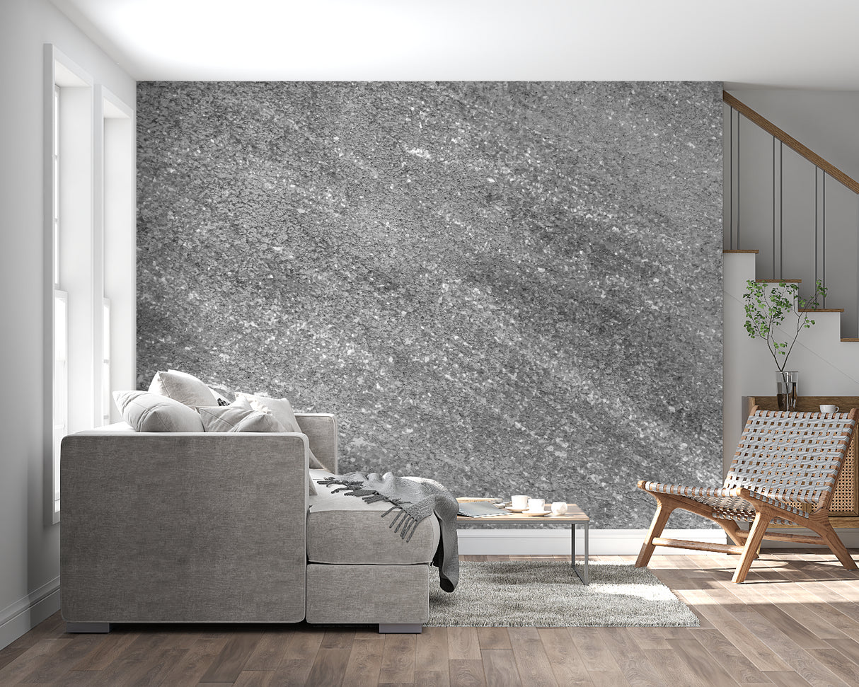 Metallic stone wallpaper adding texture to luxury hotel lobby wall