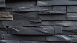 Stone wall mural design file showing detailed slate texture and natural shadows