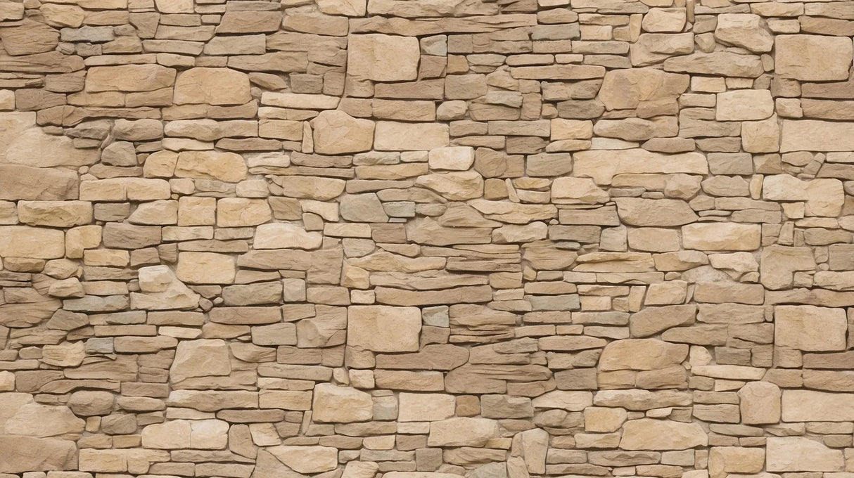 Natural beige stone pattern design file showing detailed random block arrangement with realistic textures