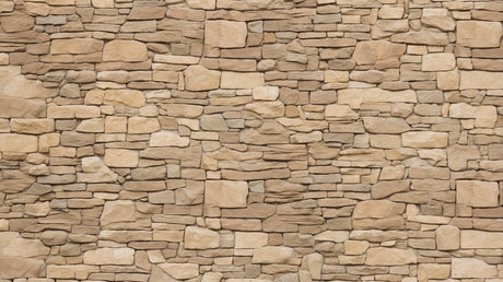 Stone wall mural design file showing detailed beige stacked pattern and natural textures