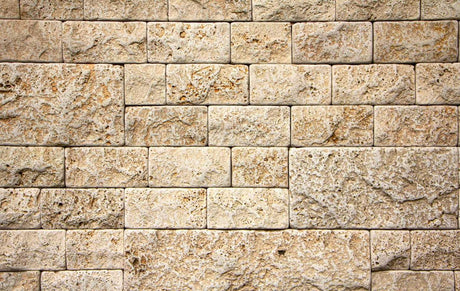 Natural stone wall pattern design file showing detailed limestone texture and weathered effect