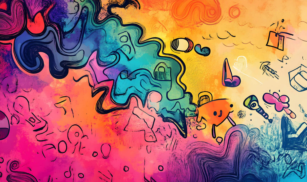 Street art graffiti explosion design file showing vibrant color pattern and details