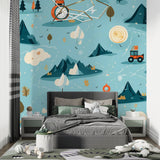 Graffiti galaxy wallpaper transforming creative studio space with artistic flair