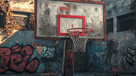 Basketball court graffiti design file showing detailed urban art pattern and textures