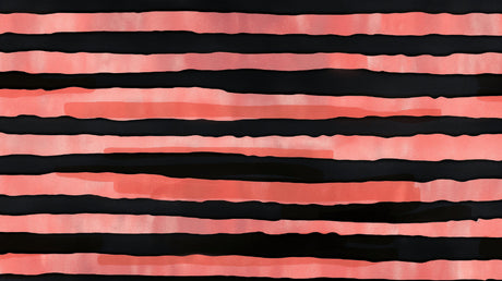 Black and coral striped wallpaper design file showing horizontal pattern with organic edges