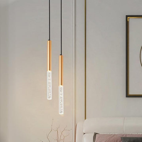 Modern LED Pendant Light  Crystal Aluminum Tube Design - Product example
