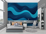 Dynamic superhero mural adding energy to a study space with urban backdrop
