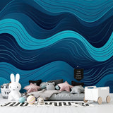 Superhero wall design bringing color to a media room with dramatic cityscapes