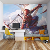 Comic book hero design enhancing family entertainment room
