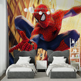 Comic book wall mural energizing a cool teen hangout space