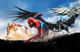 Spider-Man action scene design file showing detailed superhero pattern and dramatic effects