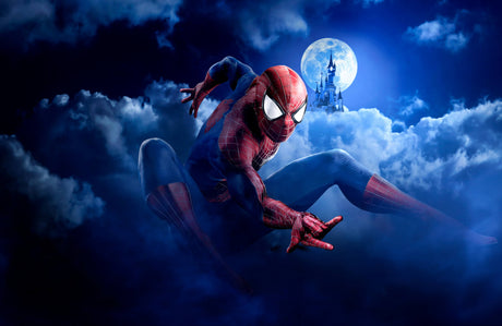 Spider-Man night adventure design file showing full pattern and intricate details