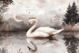 Swan Princess design file showing detailed crown pattern and moonlit water scene