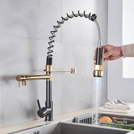 Professional Kitchen Faucet  LED Temperature Display Spring Spout - Product detail 6