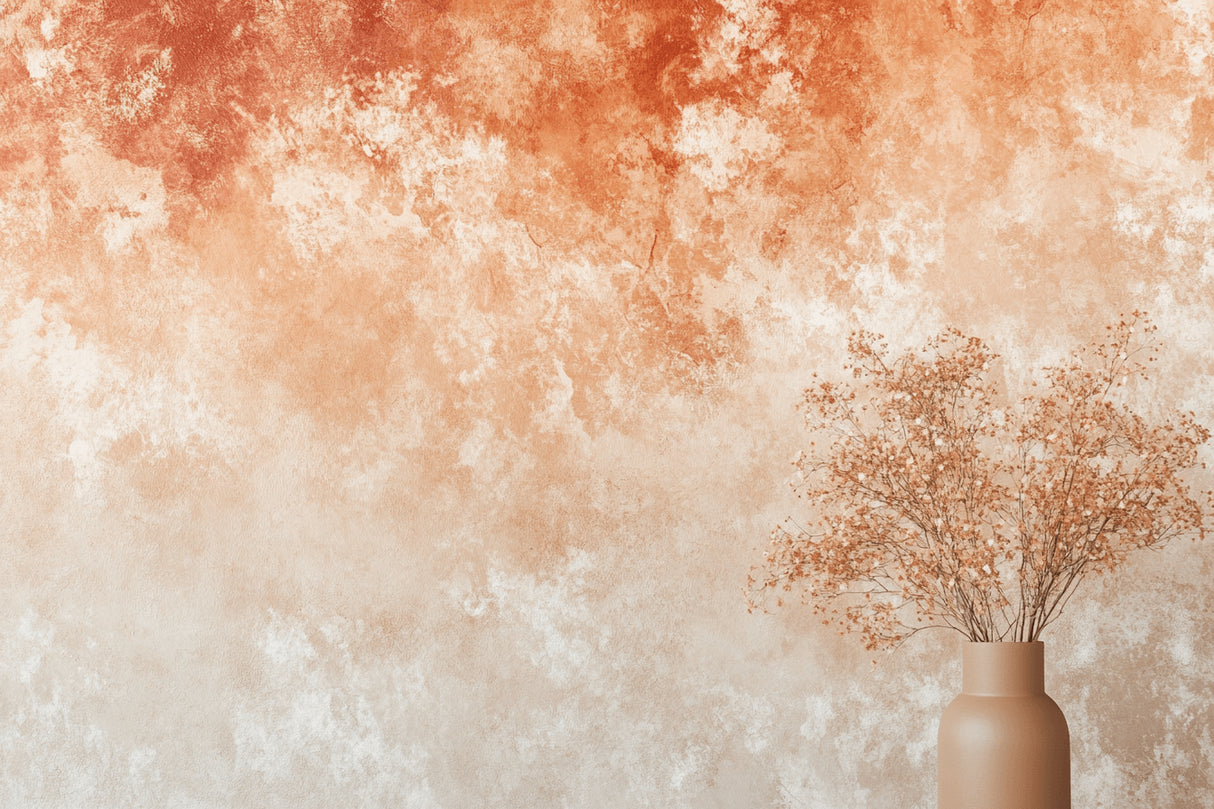 Terracotta abstract watercolor design file showing full pattern and color detail