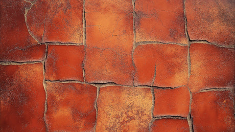 Terracotta stone wallpaper design file showing detailed cracked texture and warm earth tones