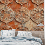 Art Deco mural installed in boutique hotel lobby showing heritage design