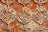 Design file of Art Deco terracotta pattern showing intricate spiral motifs and texture details
