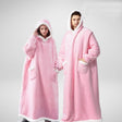 Oversized Hooded Blanket  Sherpa Lined Microfleece Design - Product example