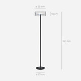 Modern LED Floor Lamp  Glass Disc Shade with Metal Stand - Product detail 6