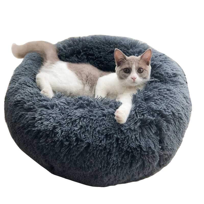 Plush Pet Bed  Rainbow Gradient Donut Design - Product detail 6