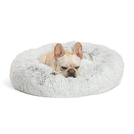 Plush Pet Bed  Rainbow Gradient Faux Fur Design - Product detail 8