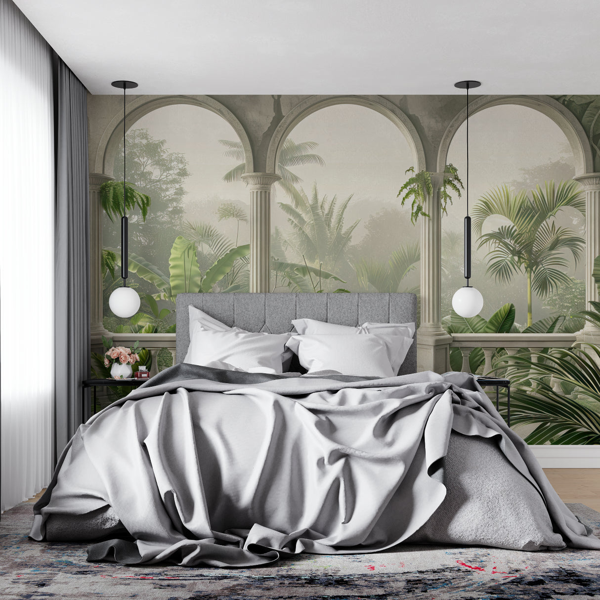 Dramatic 3D Tiger Wallpaper bringing life to teen bedroom with gaming setup