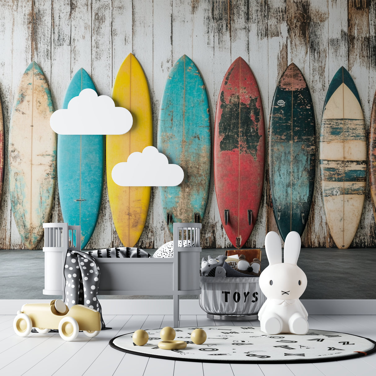Close-up tiger wallpaper making bold statement in contemporary home office