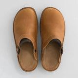 Comfort Leather Clogs  Adjustable Buckle Design - Product example