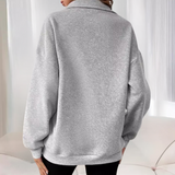 Half-Zip Sweatshirt Women  Casual Cotton Blend Pullover - Product example