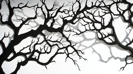 Black and white tree branch design file showing intricate pattern detail