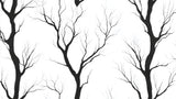 Black tree silhouette design file showing intricate branch pattern on white background