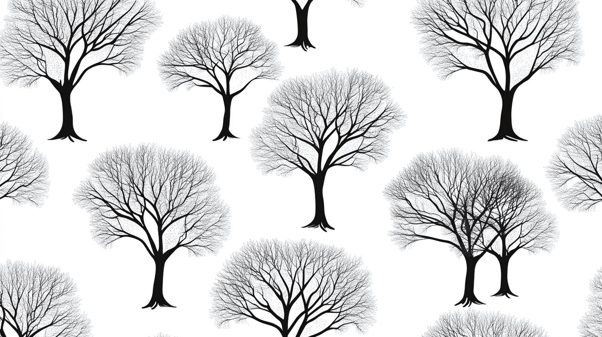 Black and white tree design file showing intricate branch pattern detail