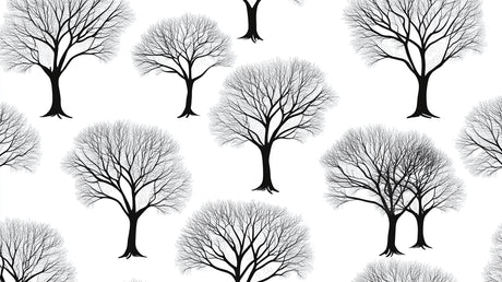 Black and white tree design file showing intricate branch pattern detail