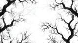 Black tree branches on white background design file showing intricate pattern detail
