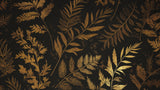 Elegant black and gold tropical foliage design file showing detailed botanical pattern