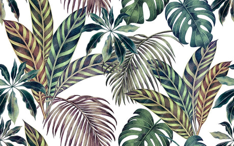 Monstera and palm leaves design file showing intricate leaf pattern detail