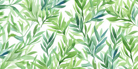 Watercolor tropical leaves design file showing detailed botanical pattern and white background